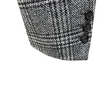 Giacca Uomo Lardini in Lana e Cashmere a Quadri Principi di Galles – Grigio e Nero, immagine 7