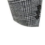 Giacca Uomo Lardini in Lana e Cashmere a Quadri Principi di Galles – Grigio e Nero, immagine 7
