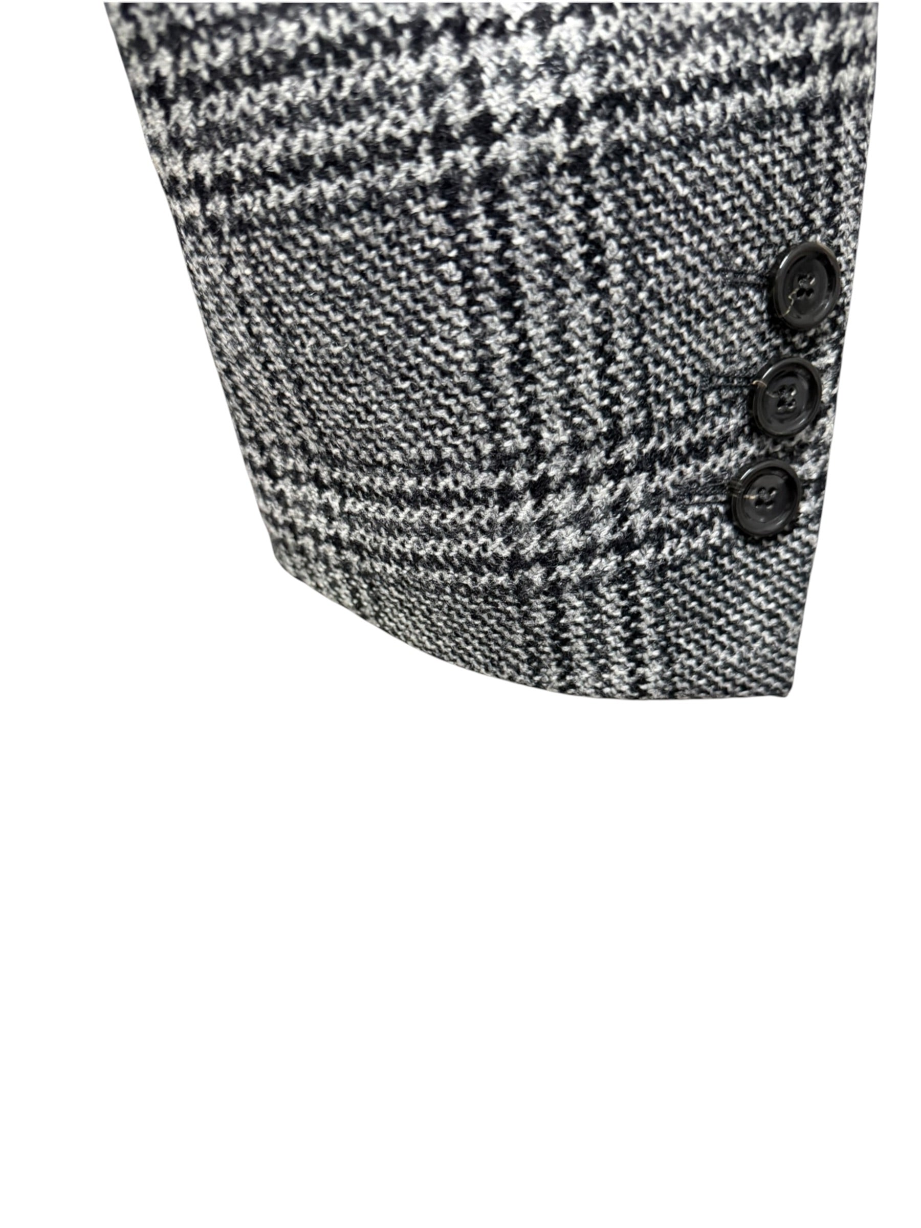 Giacca Uomo Lardini in Lana e Cashmere a Quadri Principi di Galles – Grigio e Nero, immagine 7