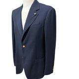 Giacca Lardini "Easy Wear" in Fresco Lana - Blu Navy - Taglia 52