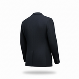 Giacca Monopetto Lardini in Lana, Seta e Lino - Blu Navy