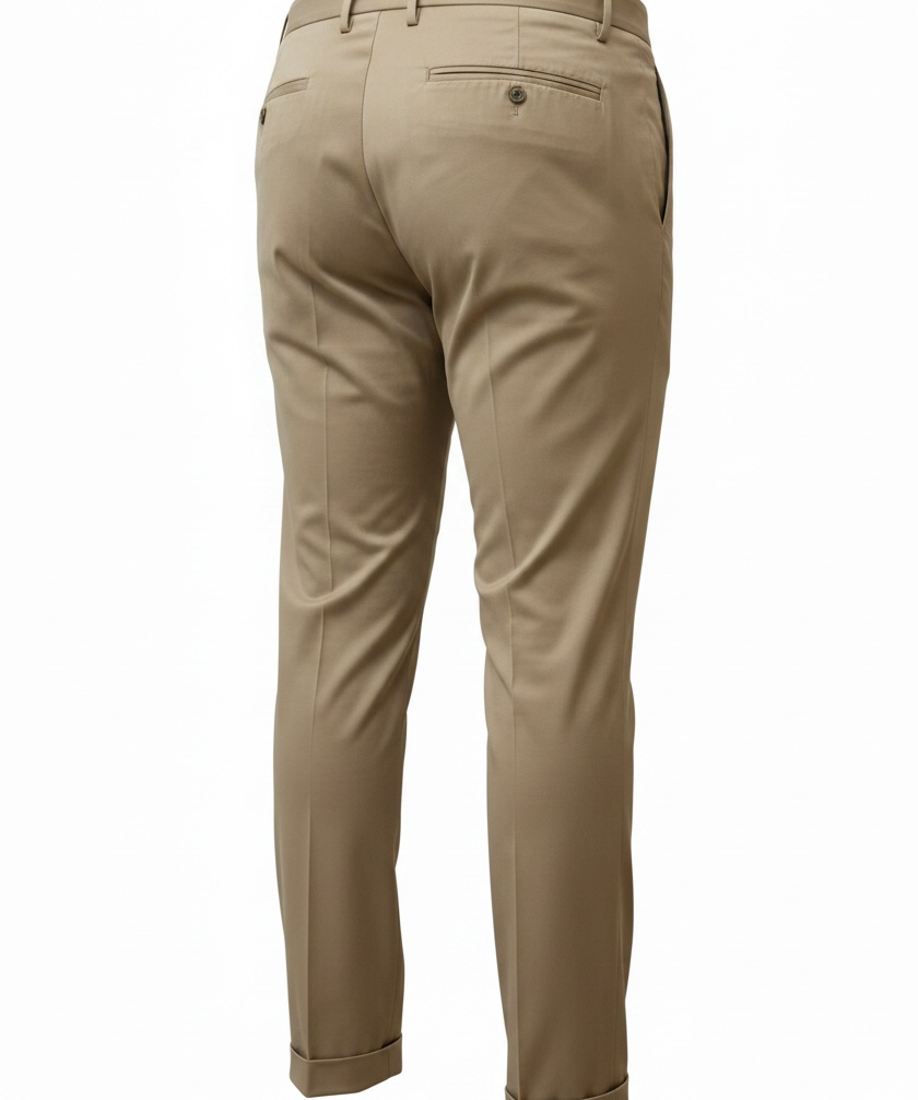 Berwich Men's Pants Size 52 - Beige Stretch Cotton