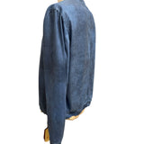 Bomber BOB in Suede-Effect Fabric – Aviator Blue