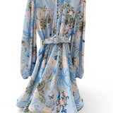 Floral Shirt Dress with Belt