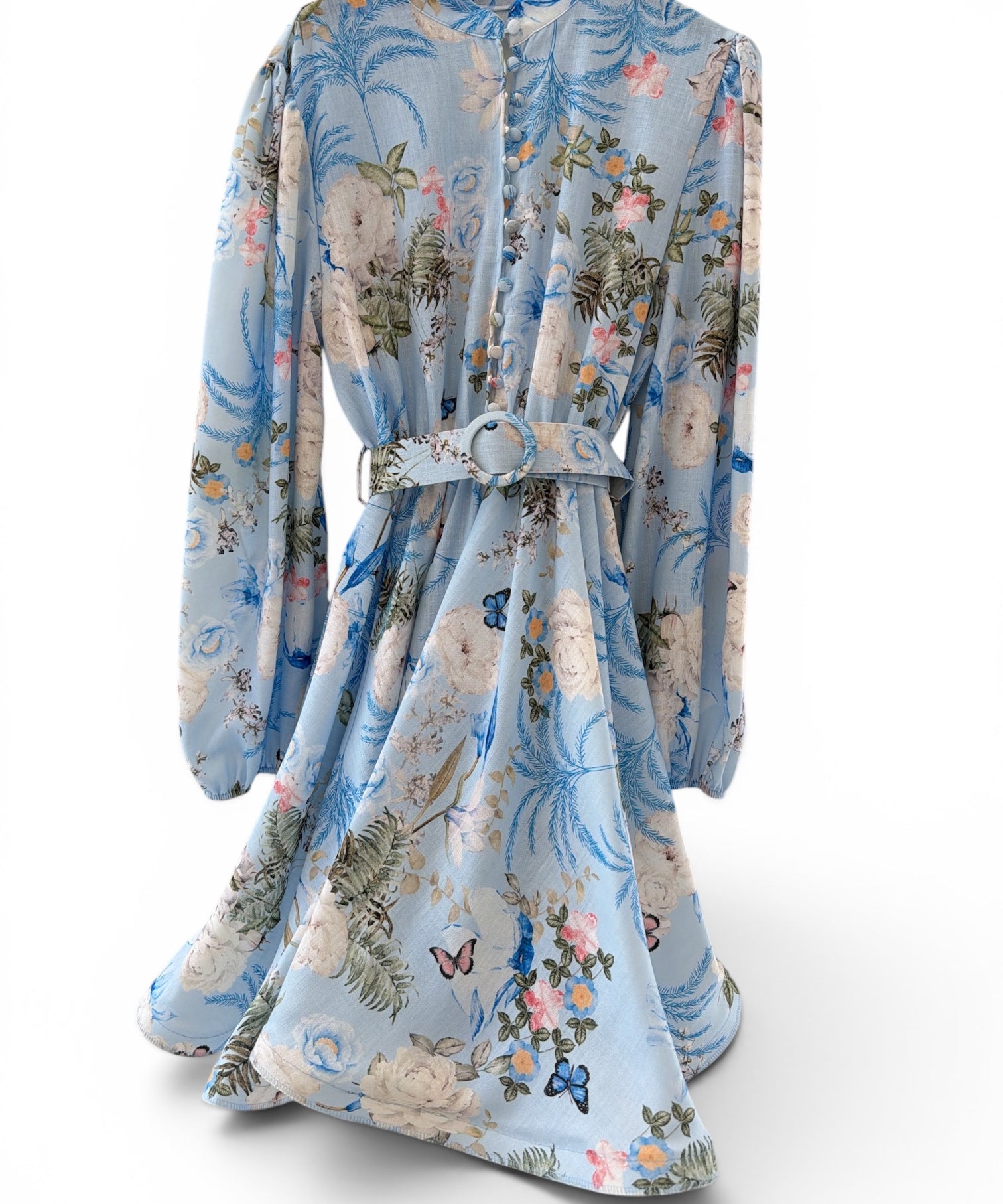 Floral Shirt Dress with Belt
