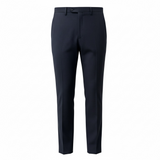 Lardini Tailored Trousers in Wool and Technical Fabric - Navy Blue
