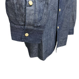 Camicia Lardini in Cotone e Lino Stile Western – Denim Leggero taglia M