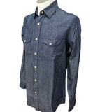 Camicia Lardini in Denim Chambray – Blu –