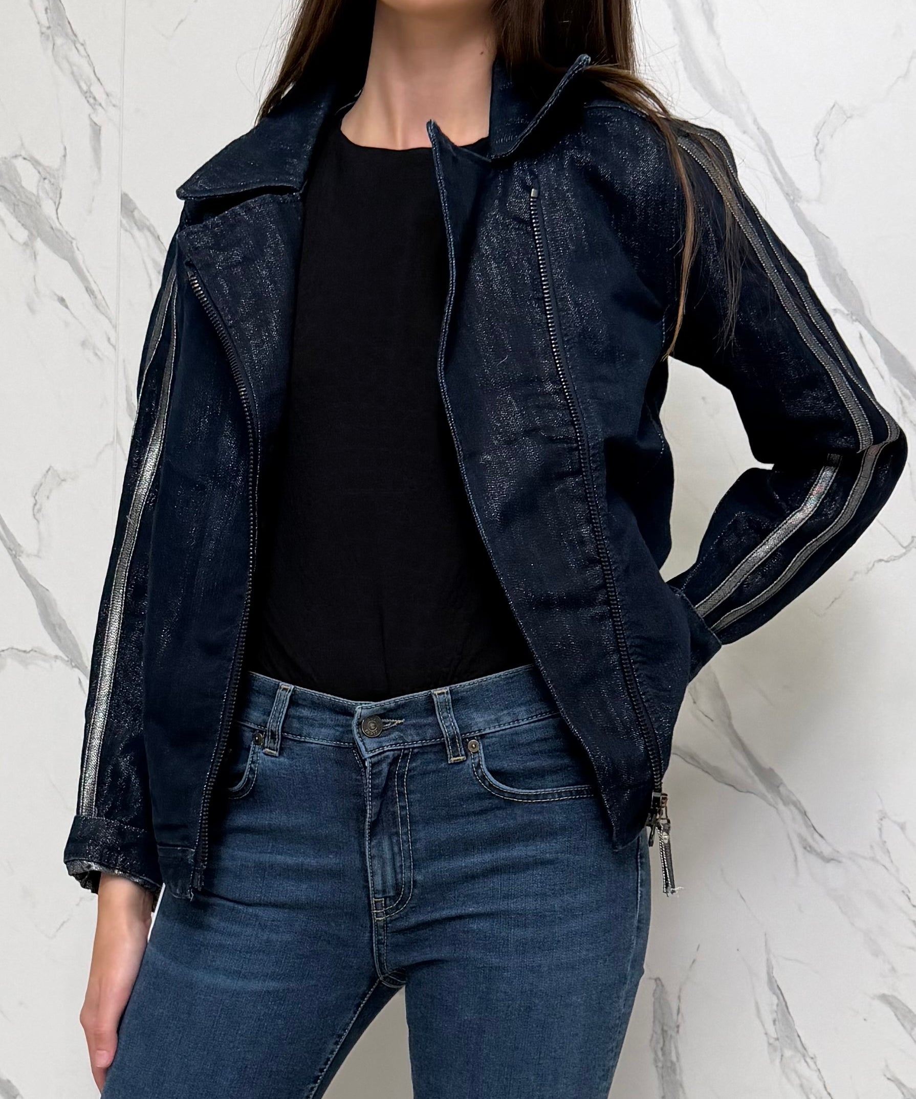 Denim jacket jeans Two Women