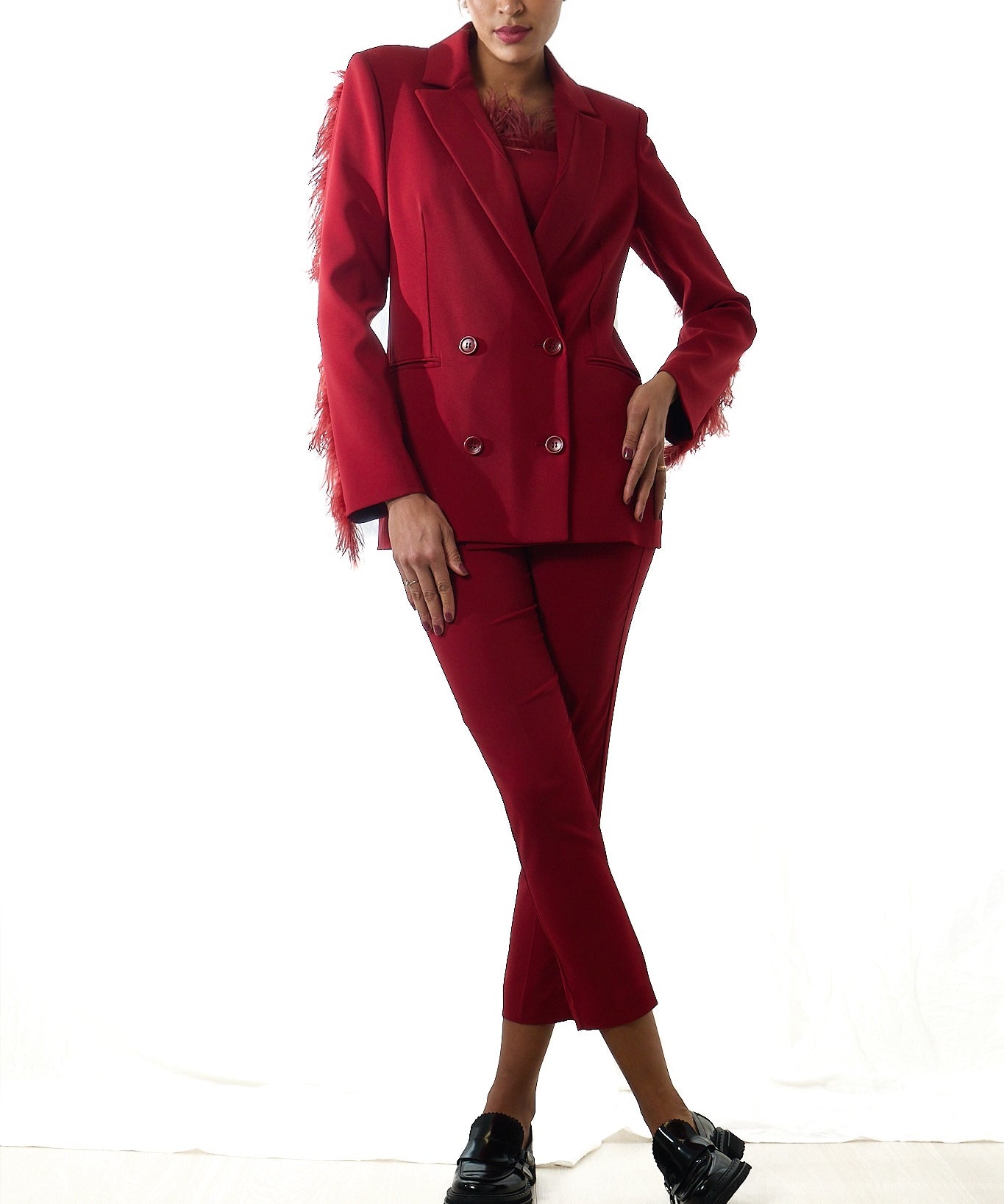 Patrizia Pepe jacket with feather details