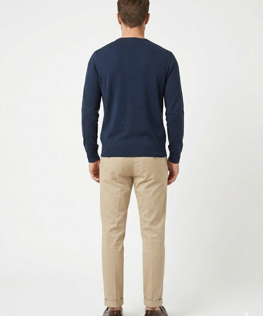 Daniele Alessandrini Men's Navy Blue Sweater – Size XL (52)