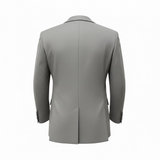Manuel Ritz Double-Breasted Jacket in Marzotto Wool - Mélange Grey