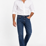 Jeans Uomo Lardini in Denim Blu Medio – Lavaggio Effetto Used