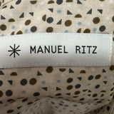 Manuel Ritz Men's Geometric Pattern Shirt - Beige