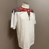 County of Milan – T-Shirt Uomo Bianca con Stampa Ali Multicolor in Cotone