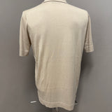 Alpha Studio Cashmere and Silk Polo Shirt in Beige