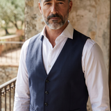 Lardini Sartorial Midnight Blue Waistcoat – Fresh Wool – Size 46