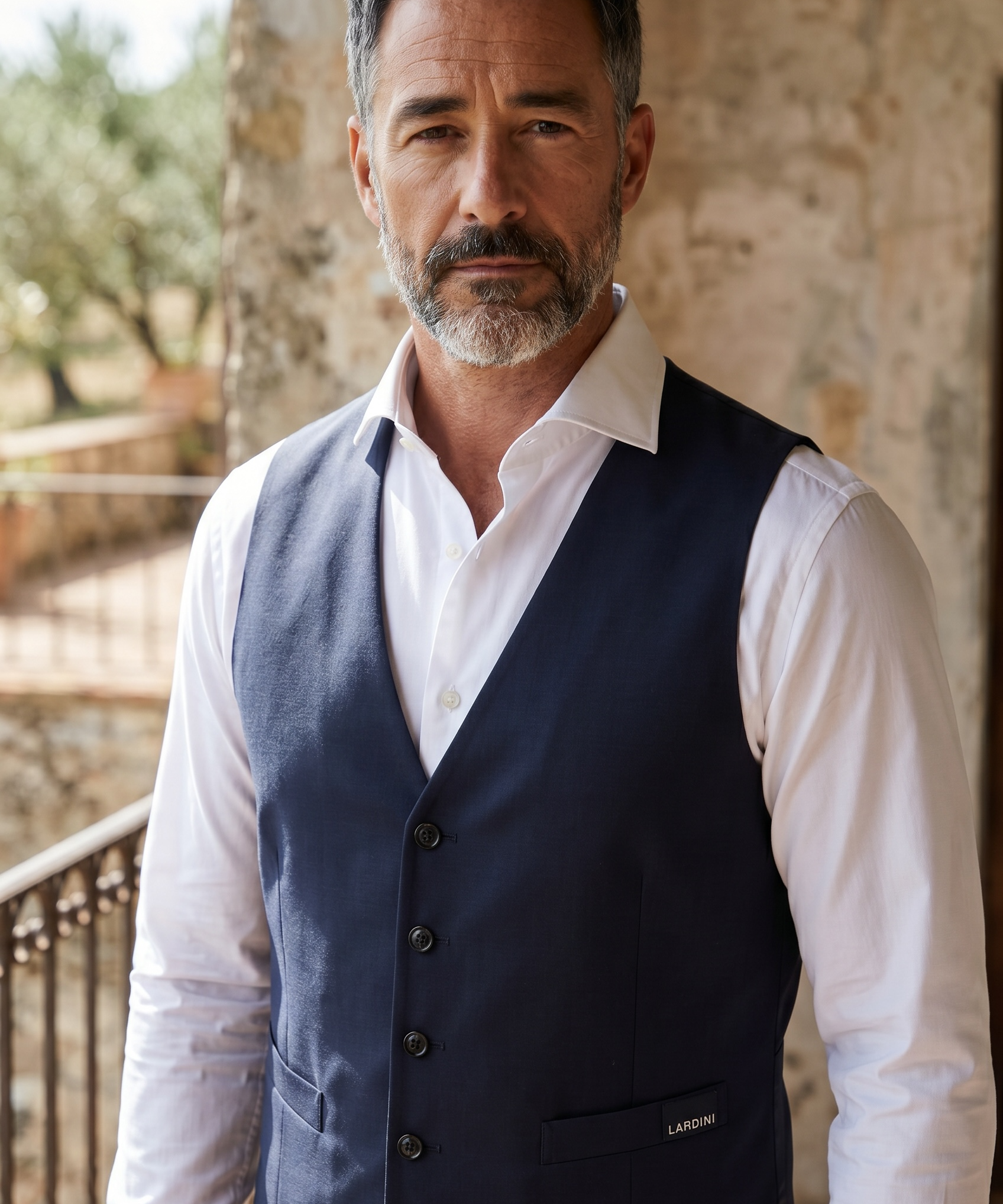 Lardini Sartorial Midnight Blue Waistcoat – Fresh Wool – Size 46