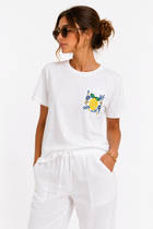 Lemon T-shirt with Embroidered Pocket