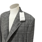 Giacca Uomo Lardini in Lana e Cashmere a Quadri Principi di Galles – Grigio e Nero, immagine 4