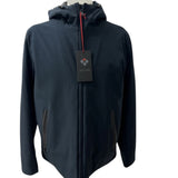 Mixture – Giaccone Softshell Imbottito con Cappuccio e Fodera Camouflage – Blu