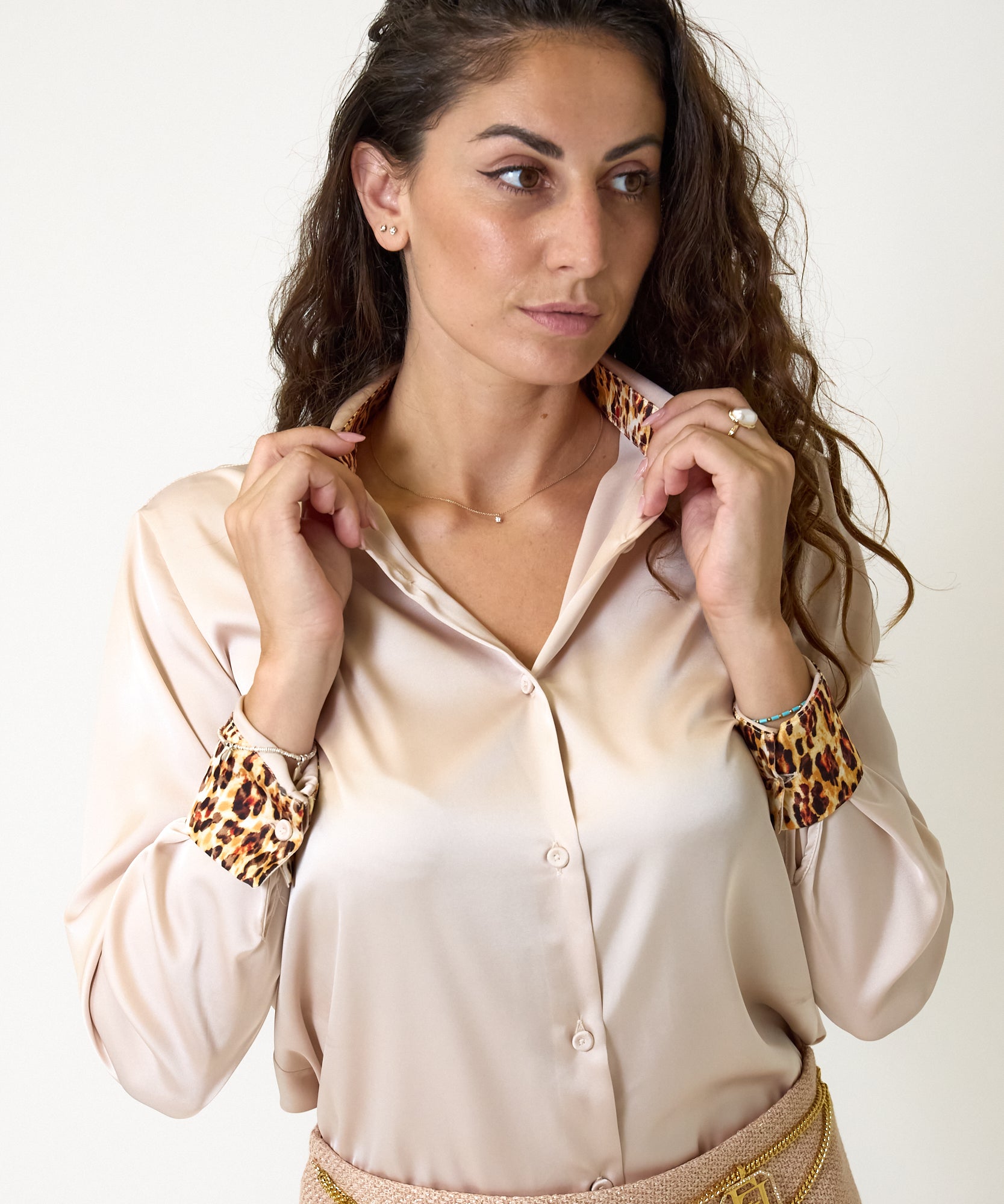 Camicia Roberto Cavalli con foulard, immagine 9