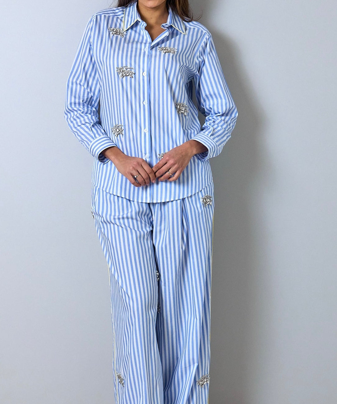 Striped Jewel Trousers