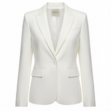 Elegant white women's blazer and pants suit