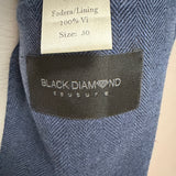 Black Diamond Couture Double-Breasted Jacket – Blue Herringbone