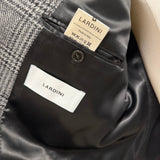 Lardini – Giacca Monopetto Hanse in Lana Vergine e Kashmir a Quadri – Grigio/Nero