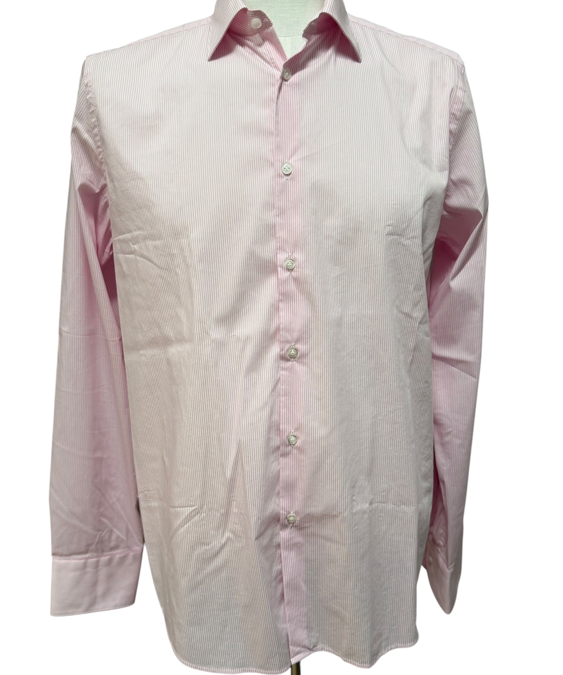 Manuel Ritz Pink Thin Striped Shirt - Classic and Modern size L