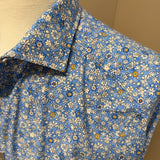 Ghirardelli Next Shirt – Blue Floral Pattern