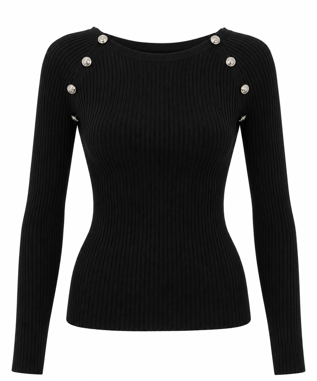 Maglia Vicolo a Costine con Bottoni, immagine 4