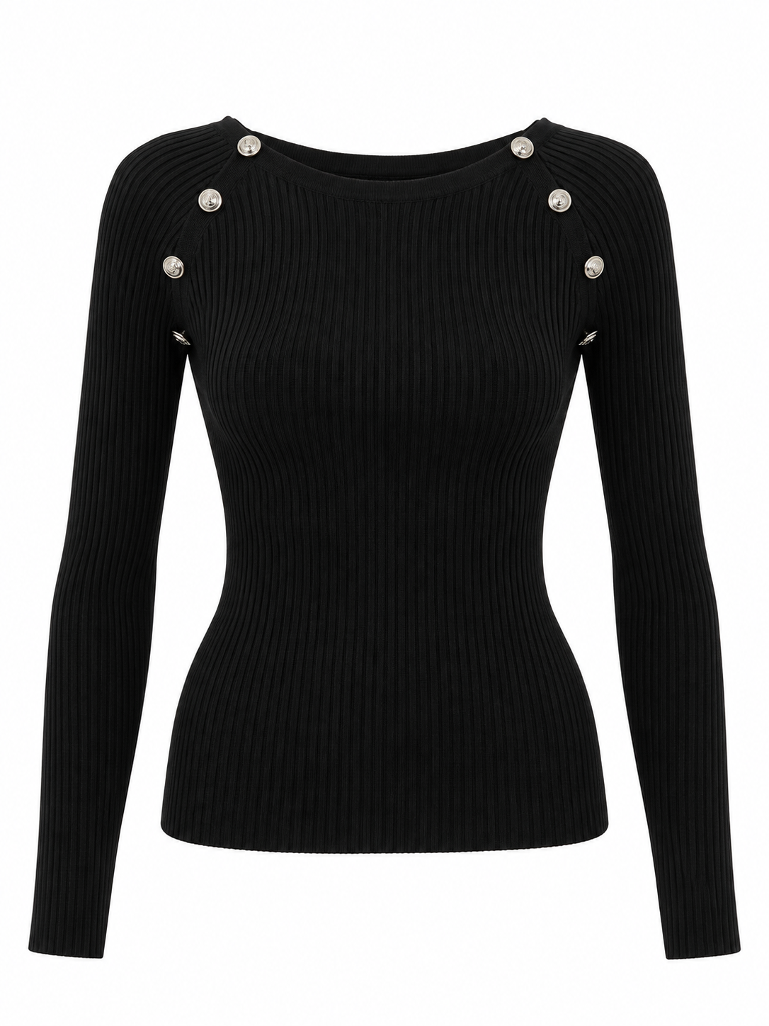 Maglia Vicolo a Costine con Bottoni, immagine 4