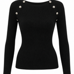 Maglia Vicolo a Costine con Bottoni, immagine 4