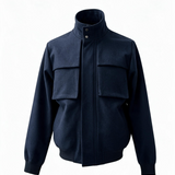 K-Way – Giacca Londel Melange in Lana e Membrana Impermeabile – Blu Notte