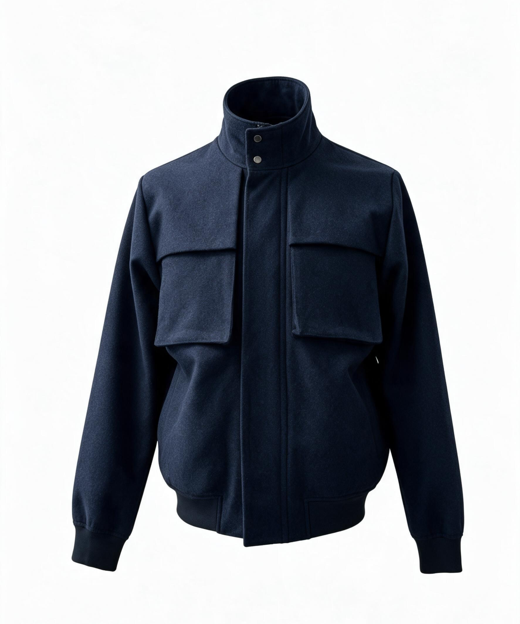 K-Way – Giacca Londel Melange in Lana e Membrana Impermeabile – Blu Notte