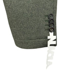 Manuel Ritz – Cappotto Monopetto in Misto Lana con Pin Rever – Verde Militare, immagine 5