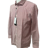 Hamaki-Ho Shirt – Striped White and Bordeaux
