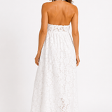 Long Halter Lace Dress