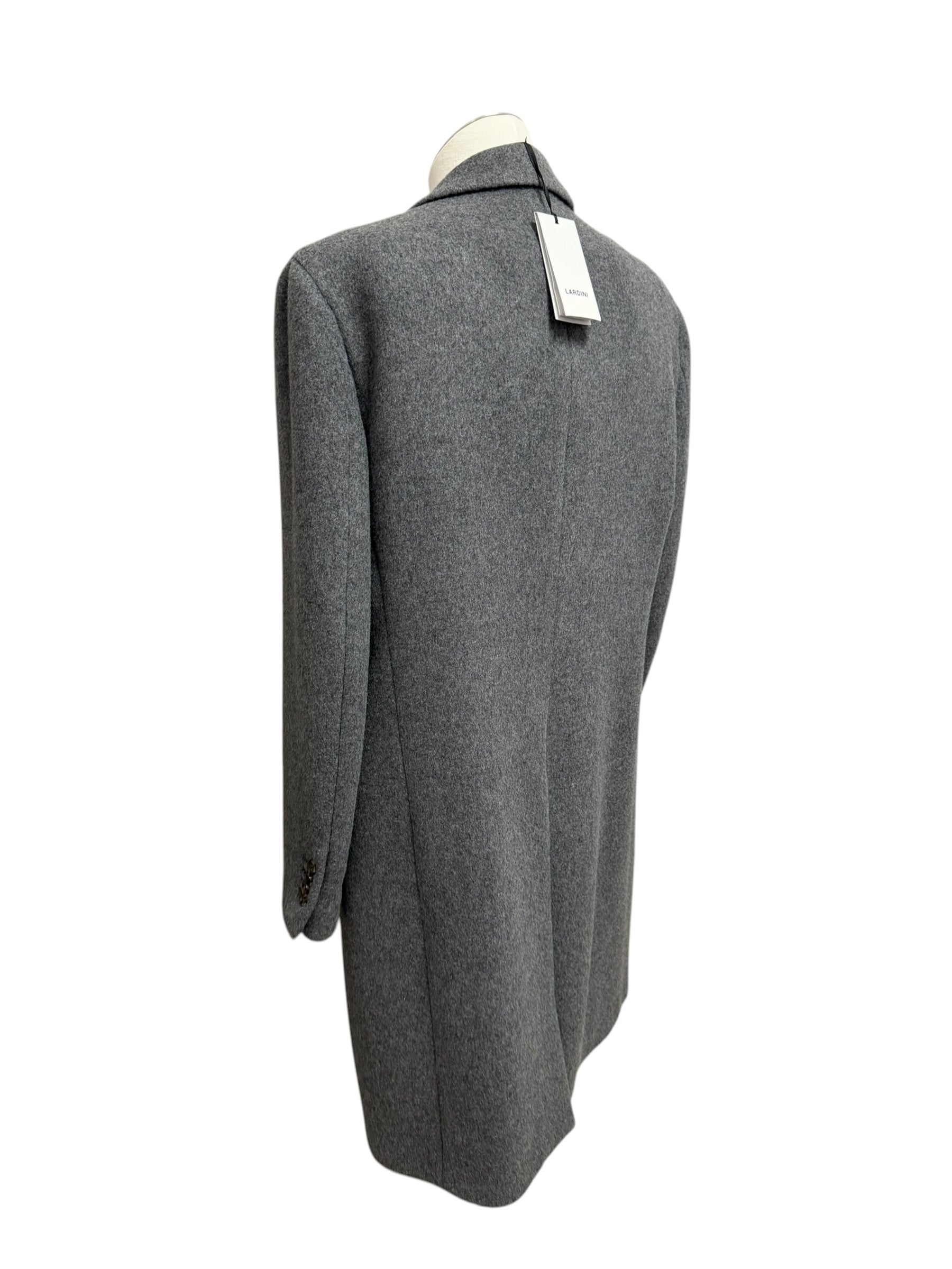 Cappotto Lardini in Lana e Cashmere Grigio Melange, immagine 7