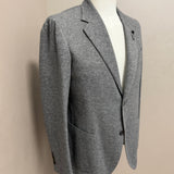 Giacca Lardini Monopetto in Misto Lana e Cashmere Grigio Mélange