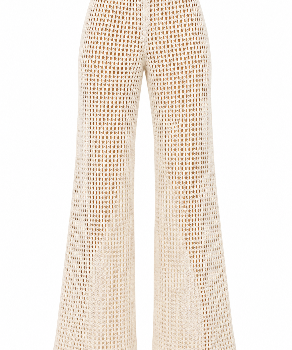 Pantalone Crochet a Gamba Ampia
