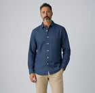 Tela Genova Heritage – Camicia Denim Igor in Cotone e Lino – Blue