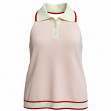 Halter neck polo top