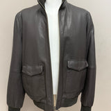 Giubbotto Yes Zee in pelle marrone imbottito taglia XL (52)