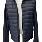 Scervino Street – Piumino Ibrido Bimaterico con Cappuccio – Blu Navy