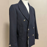 Cappotto Uomo Doppiopetto Blu Navy con Bottoni Gioiello – Stilosophy Ernest