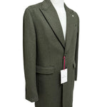 Manuel Ritz – Cappotto Monopetto in Misto Lana con Pin Rever – Verde Militare, immagine 7