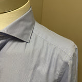 Camicia Uomo Barbati Custom Fit Azzurra a Microfantasia Elegante